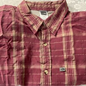 The North Face Button Up Shirt Mens size XL TG Plaid Hiking/Camping Long Sleeve